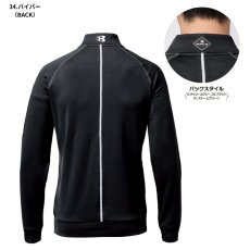 画像9: BURTLE バートル 2025 秋冬新作 ハーフジップシャツ ブロックフリース 裏起毛 ファスナー 長袖 ストレッチ 吸水速乾加工 制電ケア設計 消臭テープ 4113 (9)