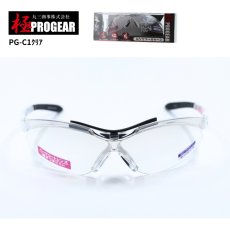画像2: 丸三商事 プロギア 【PG-C1】 極PROGEAR 保護メガネ クリア（シルバーハーフミラー） ハードコート 紫外線防止レンズ (2)