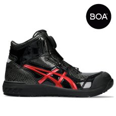 画像5: アシックス asics 作業靴 安全靴 ウィンジョブ CP304 BOA かっこいい おしゃれ ボア ブラック ハイカット エナメル 蛇柄 (5)