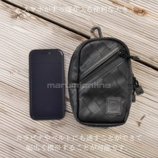 画像2: ポーチ 腰 カラビナ ベルト スマホポーチ 携帯ポーチ 収納ポーチ ポシェット 持ち運び ガーデニング DIY 用品 クラシックスミス DSLPTB03-K (2)