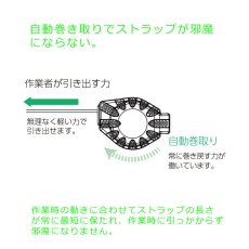 画像8: 新規格 リコロN HL-MR型 巻取り式ランヤード リール帯 ロック装置付き巻取器 フルハーネス方用 墜落制止用器具 サンコー ロック付き タイタン TITAN (8)