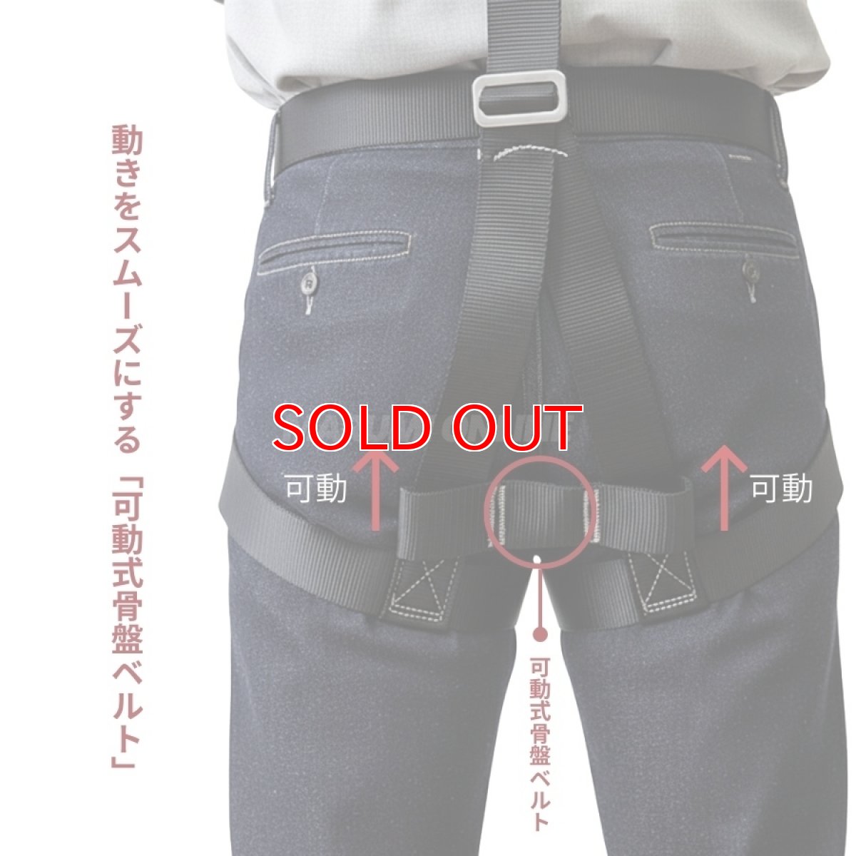 画像4: 椿モデル Y型 フルハーネス 安全帯 新規格 墜落制止用器具 黒 HYF2 Lサイズ HYF2-L-BL (4)