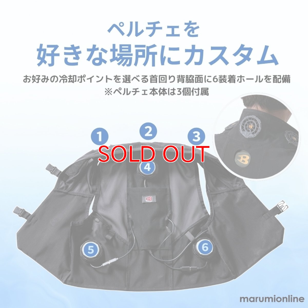 画像5: バートル ペルチェ IC101S アイスクラフト フルセット 冷却ベスト アイスパッド 熱中症対策 BURTLE (5)