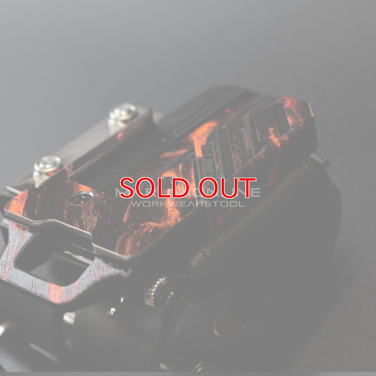 画像3: ニックス 腰道具 KNICKS チェーンタイプ金属セフ カラビナ ホルダーセット 【カラビナの色：艶消しブラック】スラッシュロックマグマ (3)