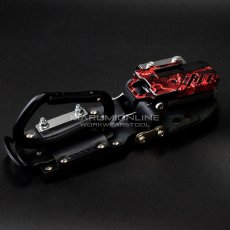 画像3: ニックス 腰道具 KNICKS チェーンタイプ金属セフ カラビナ ホルダーセット 【カラビナの色：艶消しブラック】フェニックスフェザーレッド (3)