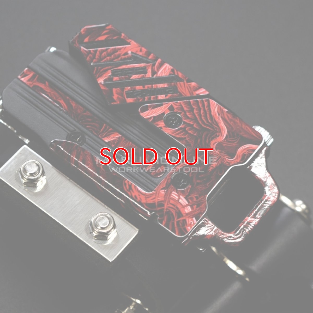 画像2: ニックス 腰道具 KNICKS チェーンタイプ金属セフ カラビナ ホルダーセット 【カラビナの色：艶消しブラック】フェニックスフェザーレッド (2)