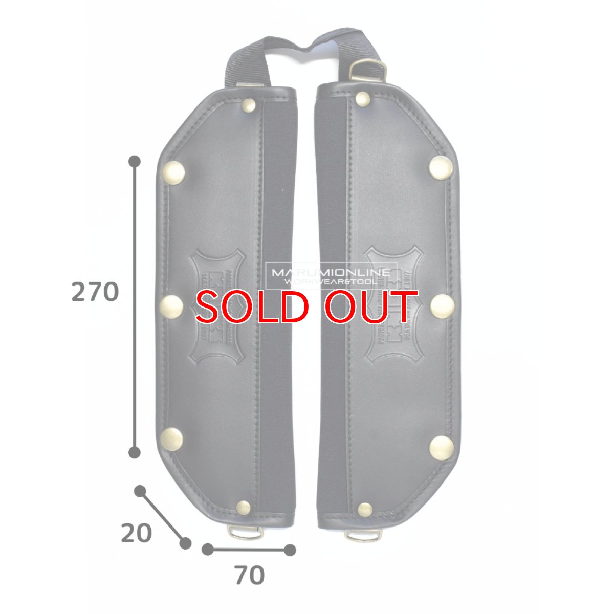 画像2: ニックス 腰道具 KNICKS 牛本革 ショルダーパットセット フルハーネス ズレ防止タイプ KBS-22S (2)