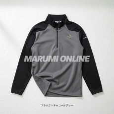 画像6: ボクラワークス 秋冬 防寒 長袖ジップアップ マイクロフリース 裏起毛 ストレッチ ハーフジップ (6)