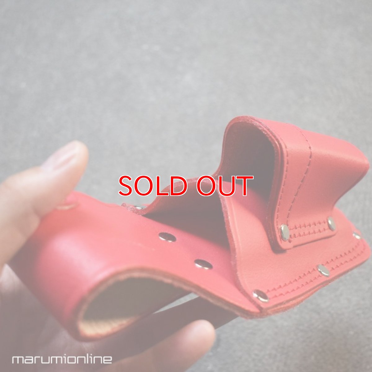 画像7: 限定 赤備え 鳶壱 LX-03RED 牛革工具差し ミニカッター＆ラチェットレンチ2段差 番線カッターラチェットレンチ Dリング付 国産本革使用 腰道具 日本製 (7)