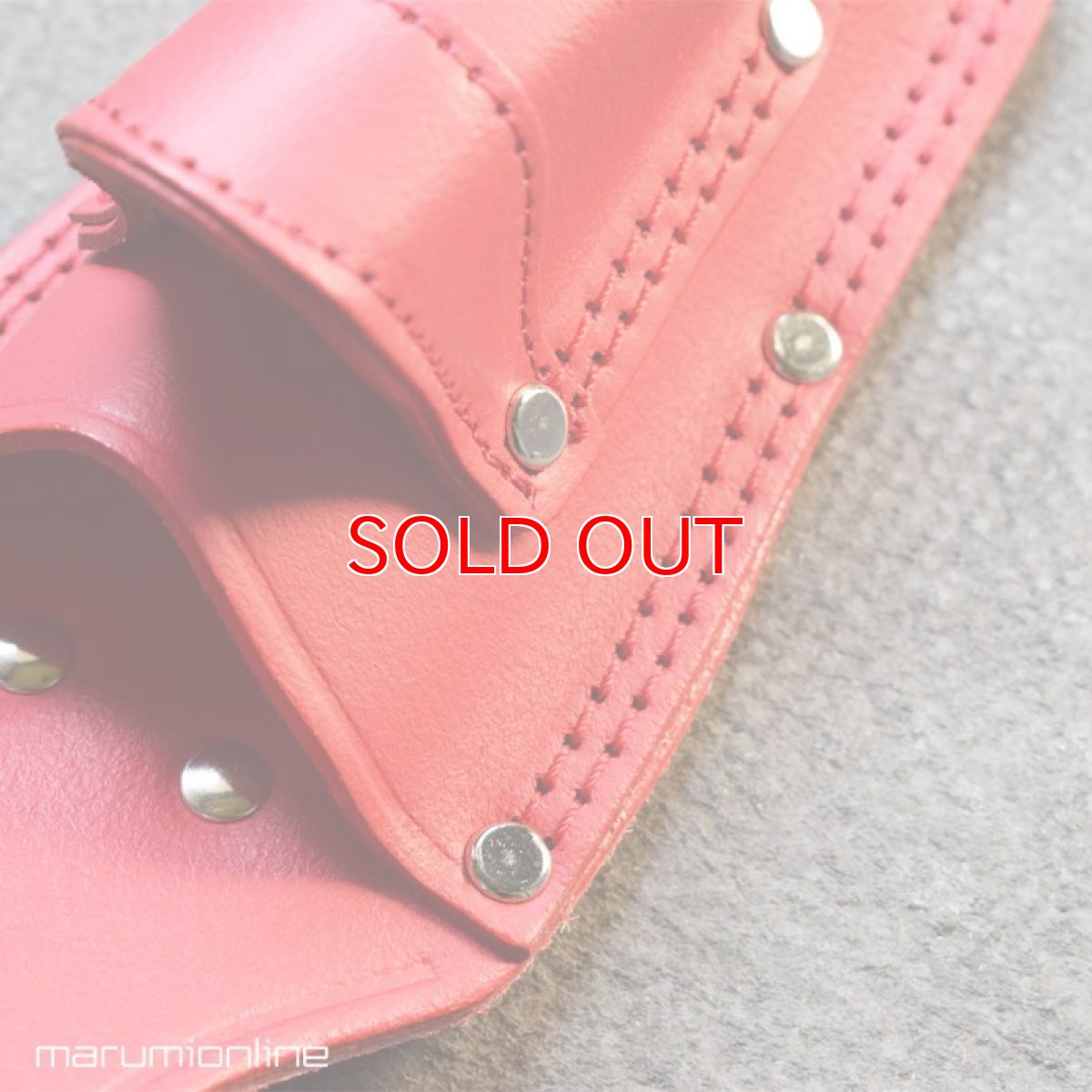 画像3: 限定 赤備え 鳶壱 LX-03RED 牛革工具差し ミニカッター＆ラチェットレンチ2段差 番線カッターラチェットレンチ Dリング付 国産本革使用 腰道具 日本製 (3)