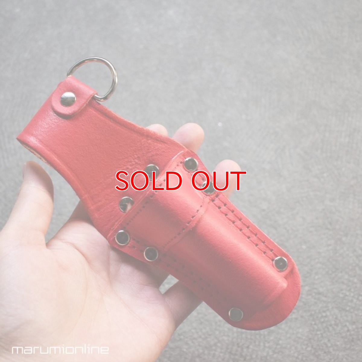 画像5: 限定 赤備え 鳶壱 LX-12RED 牛革工具差し シノ・ラチェットレンチ差  Dリング付 国産本革使用 腰道具 日本製 (5)