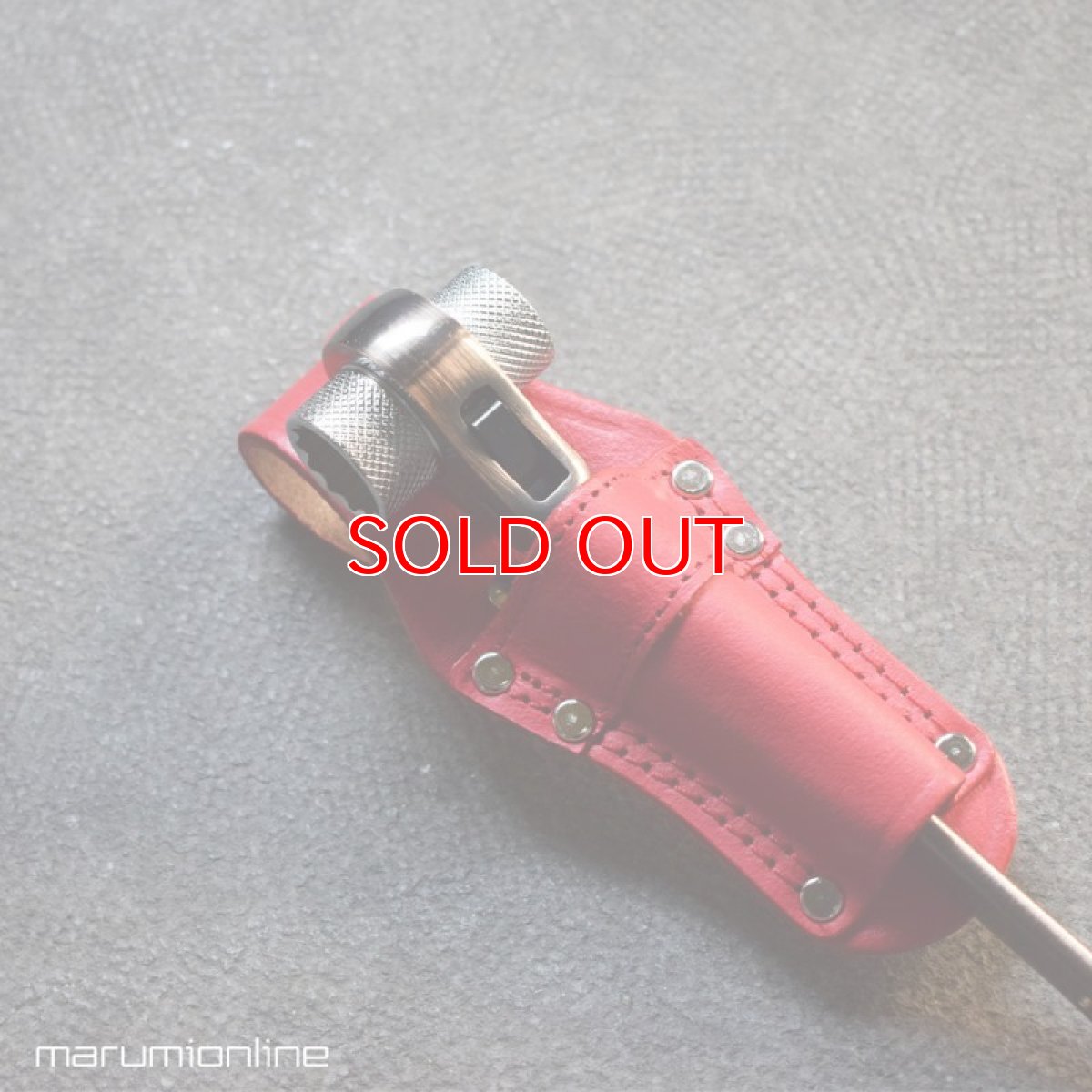 画像3: 限定 赤備え 鳶壱 LX-12RED 牛革工具差し シノ・ラチェットレンチ差  Dリング付 国産本革使用 腰道具 日本製 (3)