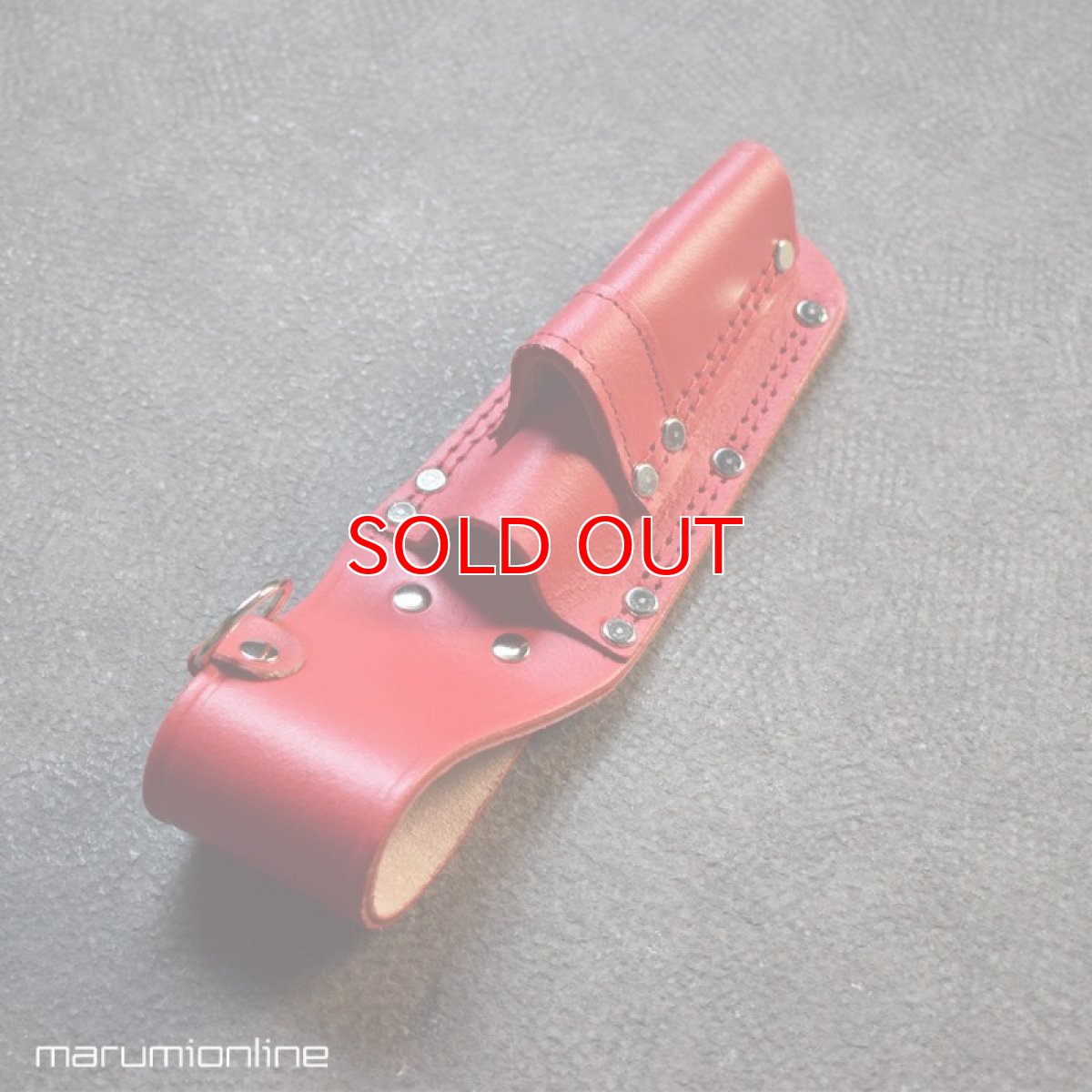 画像3: 限定 赤備え 鳶壱 LX-20RED 牛革工具差し スリム 細幅 ラチェットレンチ シノ モンキーレンチ Dリング付 国産本革使用 腰道具 日本製 (3)