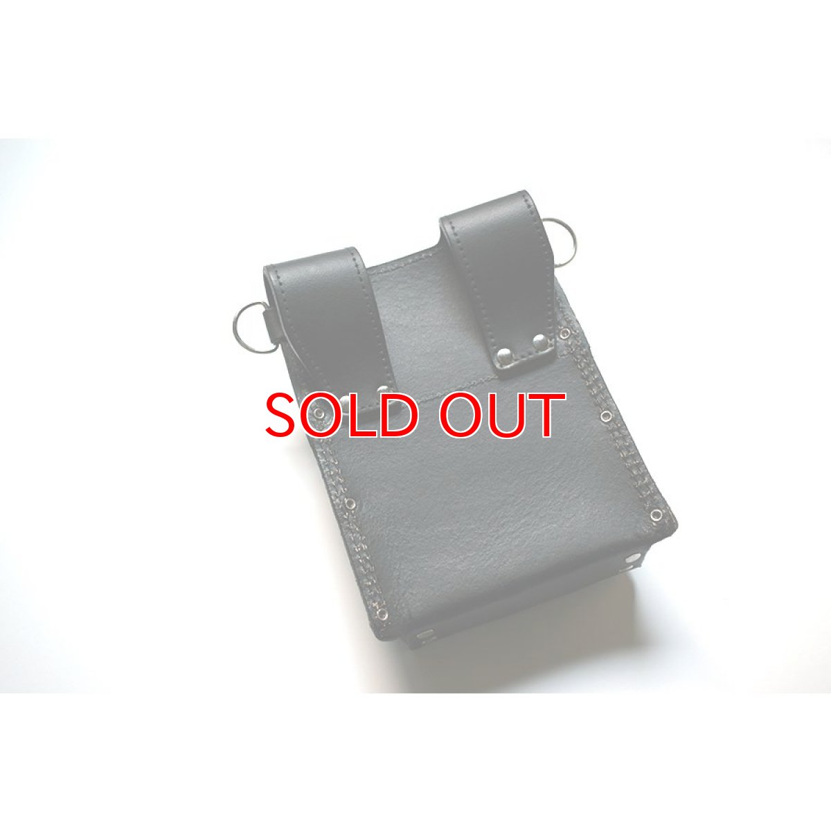 画像3: 鳶壱 tobiichi 1枚革で作った総本革 小型腰袋 牛黒床革製 LX-24 道具袋 工具袋 TB-1シリーズ Type-A (3)