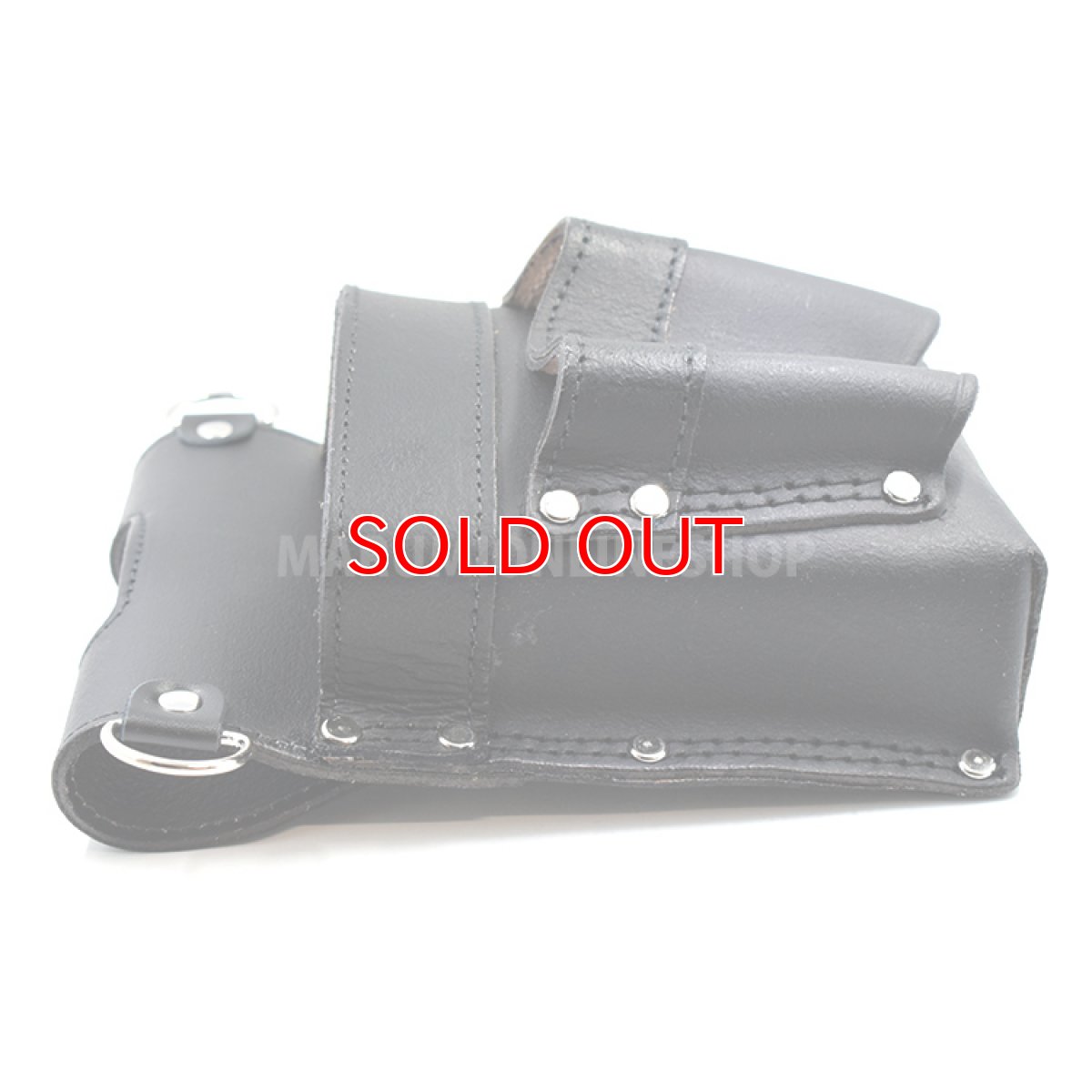 画像6: 鳶壱 tobiichi 1総本革 小型腰袋 牛黒床革製 LX-25 道具袋 工具袋 TB-1シリーズ Type-B (6)