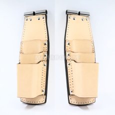 画像2: ニックス 腰道具 KNICKS TIT-303PDX 3段ペンチホルダー ナチュラル タン チェーン式対応 チタン補強プレート入り (2)