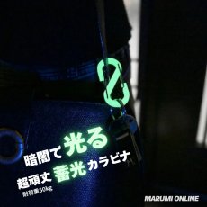 画像4: OUROBOROS ウロボロス S字 Sビナ カラビナ 朧 蓄光タイプ （グリーン・ブルー）軽量 頑丈 2個セット (4)