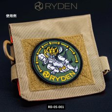 画像3: RYDEN ライデン 鎧布 GAIFU モールシステム ライジン パッチ ワッペン ベルクロ(1枚入り) RD-05-001 (3)