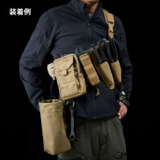 画像5: RYDEN ライデン 鎧布 GAIFU モールシステム バンダリア 胸部 たすき掛け式 作業用 建築・建設用 （コヨーテ・ブラック） RD-01-008 (5)