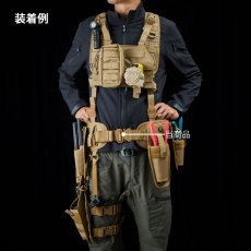 画像3: RYDEN ライデン 鎧布 GAIFU モールシステム コブラベルト 胴ベルト ワンタッチ 作業用 建築・建設用 （コヨーテ・ブラック） RD-01-009 (3)
