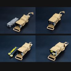 画像4: RYDEN ライデン 鎧布 GAIFU モールシステム ユーティリティポーチ スモール 作業用 建築・建設用 （コヨーテ・ブラック） RD-02-009 (4)