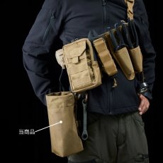 画像5: RYDEN ライデン 鎧布 GAIFU モールシステム ダンプポーチ 巾着型 作業用 建築・建設用 （コヨーテ・ブラック） RD-02-012 (5)