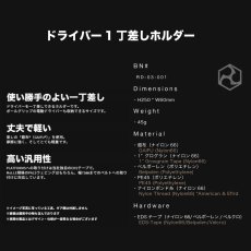 画像2: RYDEN ライデン 鎧布 GAIFU モールシステム スクリュードライバーホルダー シングル 作業用 建築・建設用 （コヨーテ・ブラック） RD-03-001 (2)