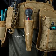 画像4: RYDEN ライデン 鎧布 GAIFU モールシステム スクリュードライバーホルダー シングル 作業用 建築・建設用 （コヨーテ・ブラック） RD-03-001 (4)