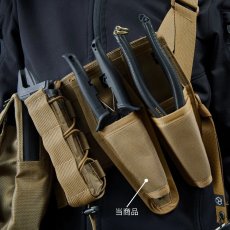 画像4: RYDEN ライデン 鎧布 GAIFU モールシステム ツールホルダー シングル 作業用 建築・建設用 （コヨーテ・ブラック） RD-03-003 (4)