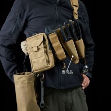 画像5: RYDEN ライデン 鎧布 GAIFU モールシステム ツールホルダー シングル 作業用 建築・建設用 （コヨーテ・ブラック） RD-03-003 (5)