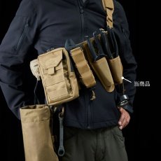 画像5: RYDEN ライデン 鎧布 GAIFU モールシステム ツールホルダー ダブル 作業用 建築・建設用 （コヨーテ・ブラック） RD-03-004 (5)