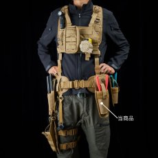 画像6: RYDEN ライデン 鎧布 GAIFU モールシステム ツールホルダー ラージ 作業用 建築・建設用 （コヨーテ・ブラック） RD-03-005 (6)