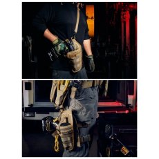 画像4: RYDEN ライデン 鎧布 GAIFU モールシステム インパクト・ドリルドライバーホルダー 作業用 建築・建設用 （コヨーテ・ブラック） RD-03-007 (4)