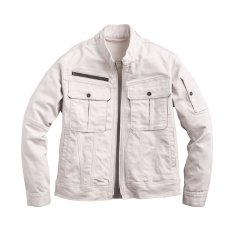 画像6: 作業着 作業服 デニム ストレッチ かっこいい おしゃれ 上着 ジャケット ブルゾン ヘビーウエイト 02540 (6)