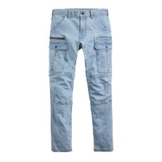 画像6: 作業着 作業服 デニム ストレッチ かっこいい おしゃれ カーゴパンツ ワークパンツ 作業ズボン ヘビーウエイト 02542 (6)