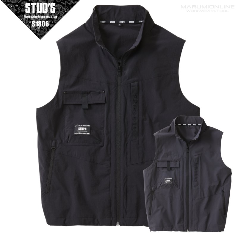 STUD'S スタッズ 春夏素材 CORDURA 縦横ストレッチ テックベスト