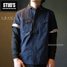 画像14: STUD'S スタッズ ハイブリッドワークシャツ S2813 (14)