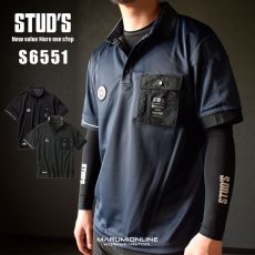 画像1: STUD'S スタッズ CLEAN MELL 消臭 半袖ポロシャツ S6551 (1)