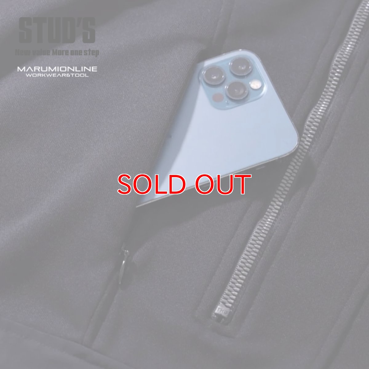 画像7: STUD'S スタッズ 異素材MIXハーフジップブルゾン S9510 (7)