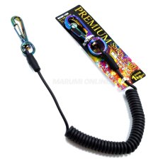 画像1: オーエッチ工業 セーフティコード プレミアム 黒 落下防止 コード 伸縮 ワイヤー ナスカン SCNP-10B (1)