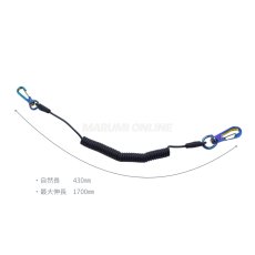 画像2: オーエッチ工業 セーフティコード プレミアム 黒 落下防止 コード 伸縮 ワイヤー ナスカン SCNP-10B (2)