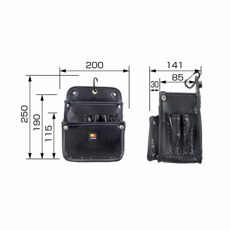 タジマ セフ着脱式腰袋 電工2段大 ツインフック SFKBN-DK2L2H タジマ セフ着脱式腰袋 電工2段大 ツインフック SFKBN-DK2L2H