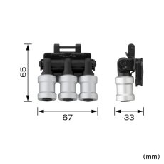 画像7: tajimaタジマ SFKHI-BH3 セフ工具ホルダー ビットホルダー 3連 ※下段連結+セフ装着 (7)