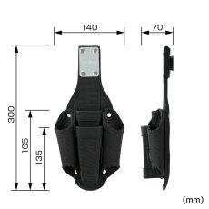 画像4: tajimaタジマ SFKSNC-P4 セフ工具差し ナイロン コーデュラ 4本差し セフ別売り (4)