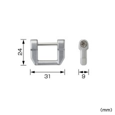 画像4: tajimaタジマ SFP-AZRSI SFP-AZRBK カスタムセフホルダー用安全ロープ取付環 金属 シルバー ブラック (4)