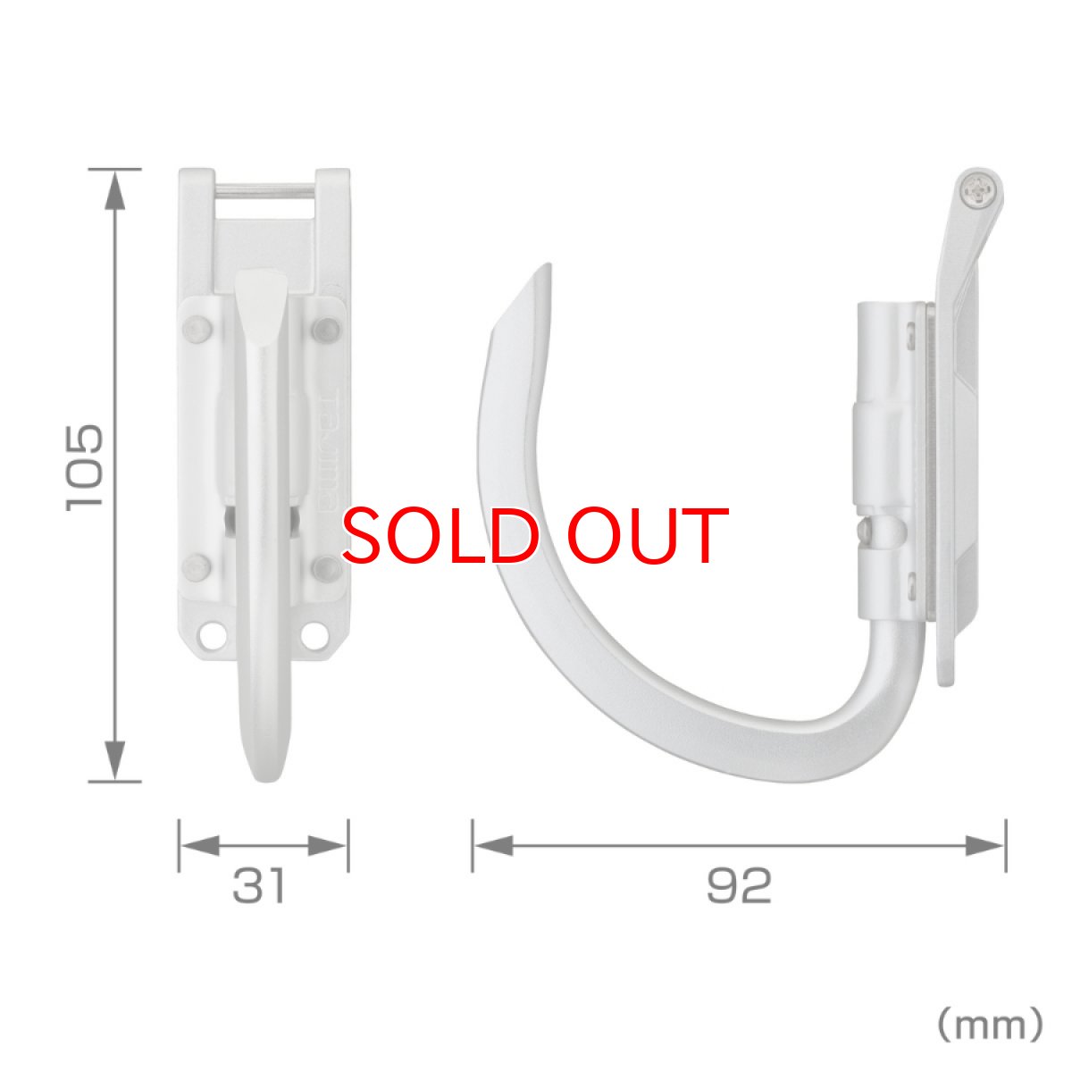画像7: tajimaタジマ SFPSKHA-JF カスタムセフホルダー用工具ホルダーアルミ スリムJフック 折りたたみ ※下段専用 (7)