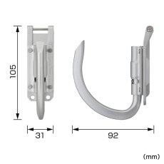 画像7: tajimaタジマ SFPSKHA-JF カスタムセフホルダー用工具ホルダーアルミ スリムJフック 折りたたみ ※下段専用 (7)
