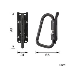 画像7: tajimaタジマ SFPSKHI-CSFカスタムセフホルダー用工具ホルダースチール スリムカラビナ小 折りたたみ ※下段専用 (7)
