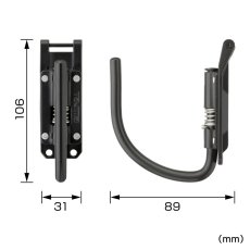 画像7: tajimaタジマ SFPSKHI-JF カスタムセフホルダー用工具ホルダースチール スリムJフック 折りたたみ ※下段専用 (7)