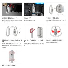 画像2: tajimaタジマ SFSKHA-CSF セフ工具ホルダーアルミ スリムカラビナ小 折りたたみ (2)